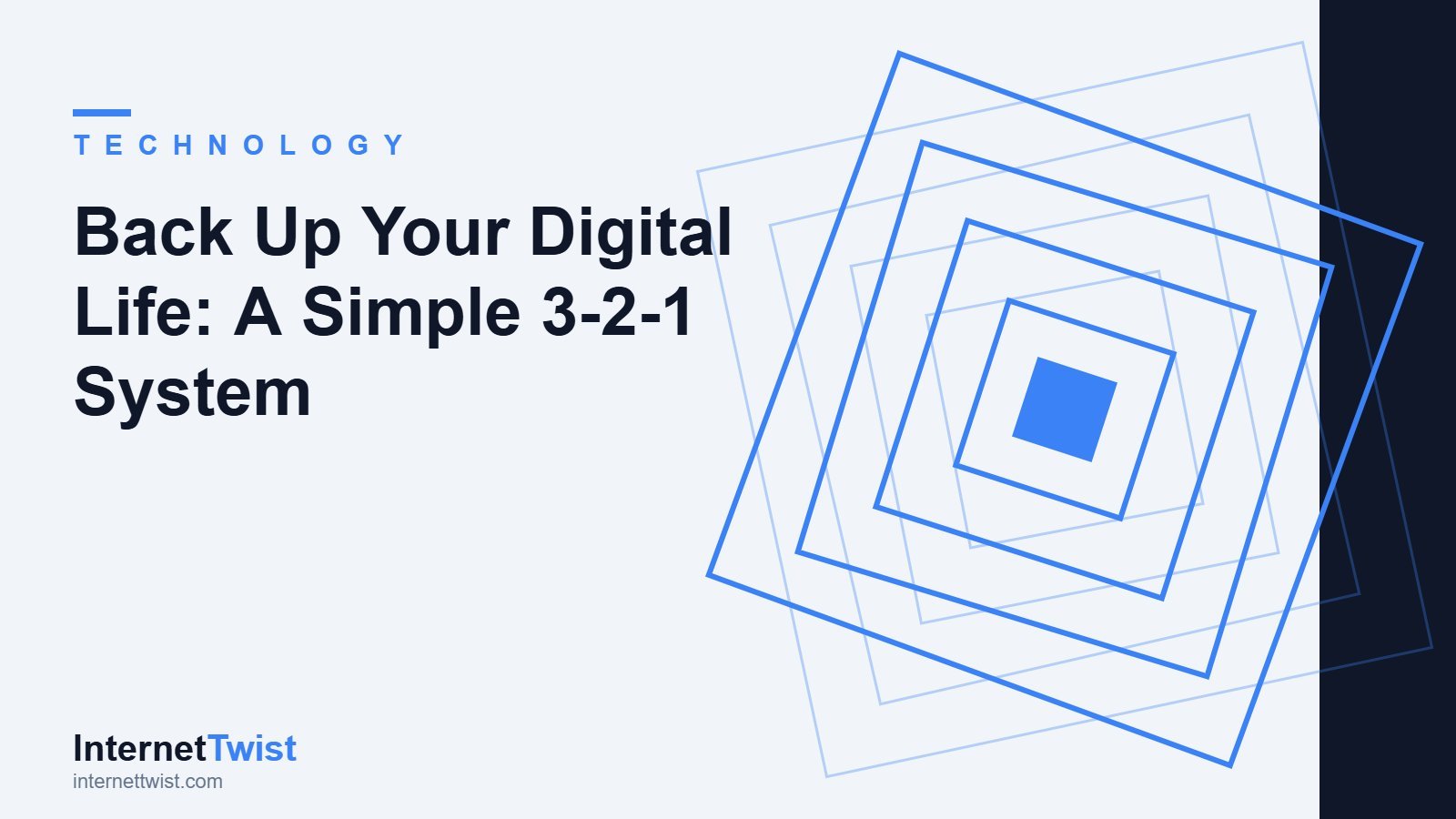 External drive and cloud icons illustrating how to back up your data with a 3-2-1 system