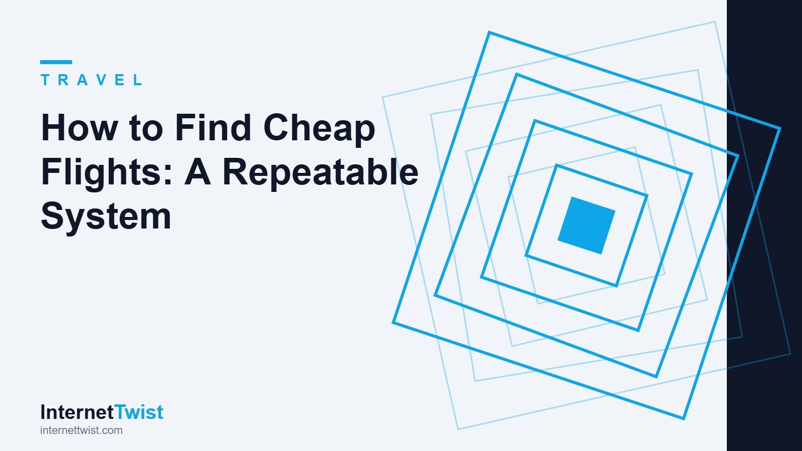 Repeatable system for how to find cheap flights shown as a travel planning concept