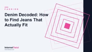 How to find jeans that fit: several pairs of denim in different washes and cuts on a rail