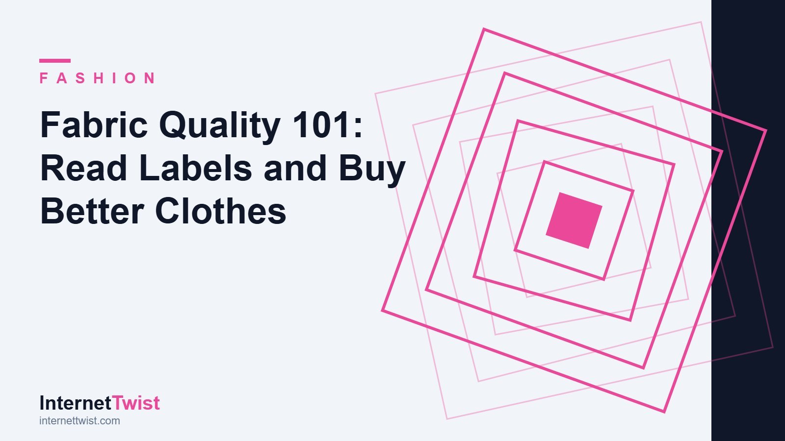 How to tell clothing quality: a hand checking a garment fabric label, seams and weave