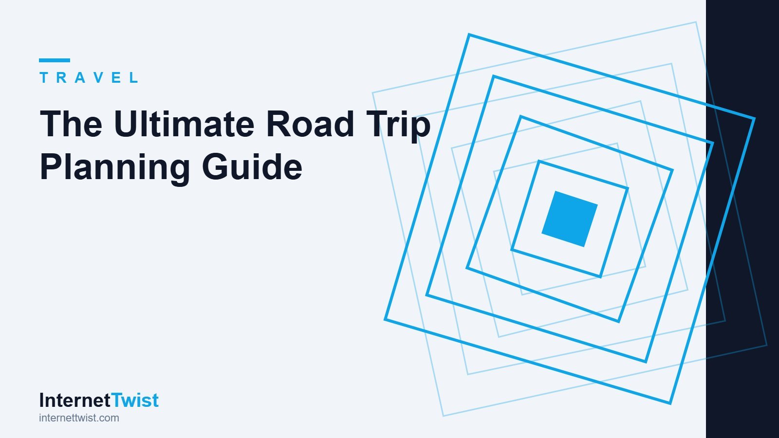 The ultimate road trip planning guide shown as a route and travel concept